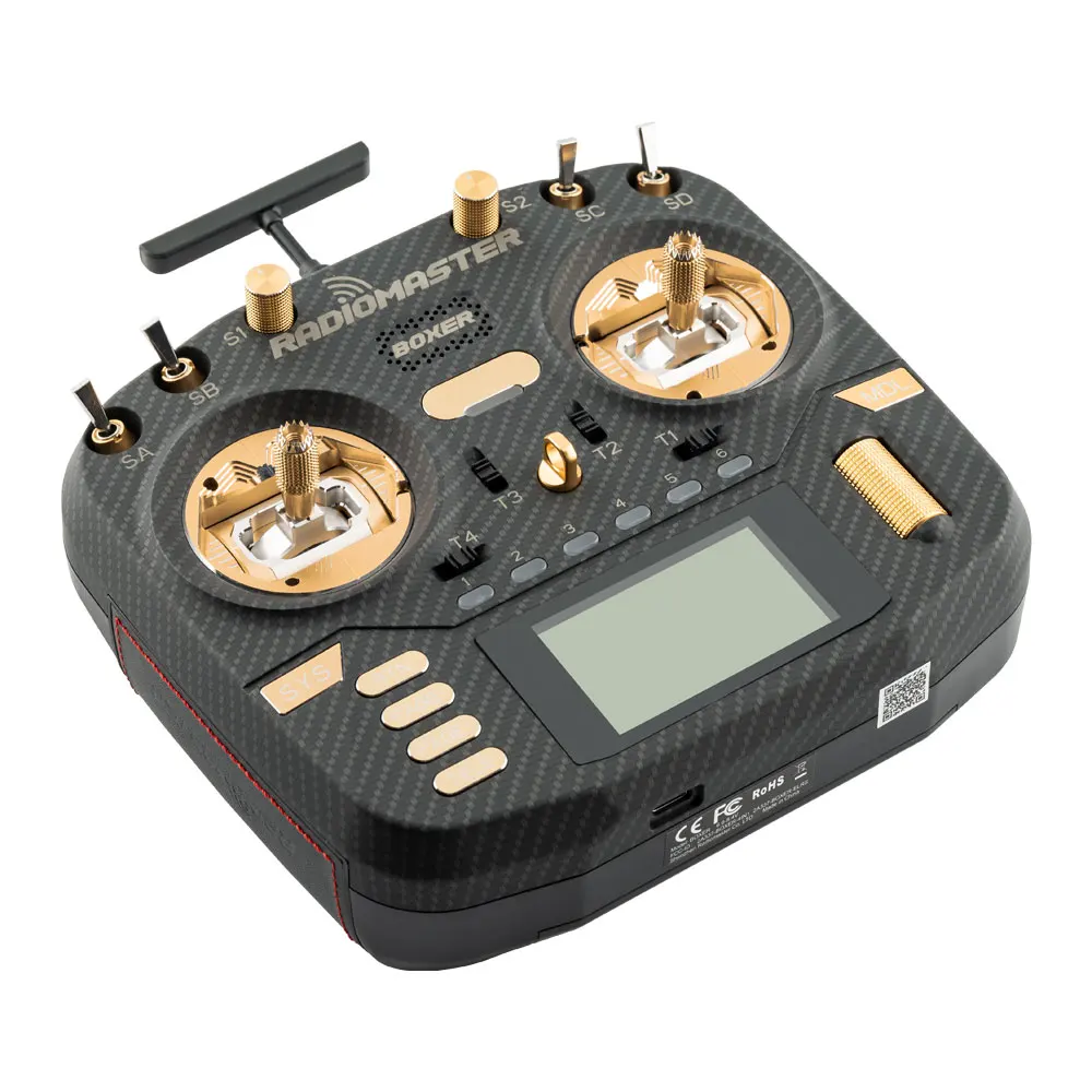 RadioMaster Boxer Max Version With CNC AG01 Hall Gimbals Carbon Fiber ExpressLRS 2.4G 16ch Transmitter Remote Control