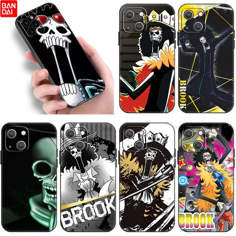 Аниме One Piece Brook силиконовый чехол для телефона Apple iPhone 11 12 13 Mini Pro 7 8 XR X XS MAX 6 6S Plus 5 5S SE