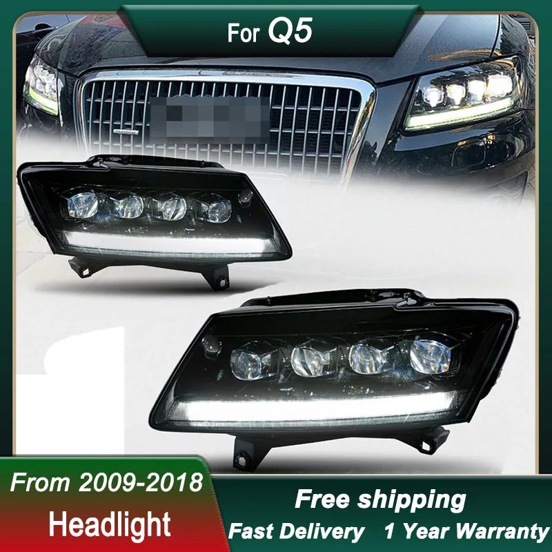 

Car Headlights for Audi Q5 Q5L 2009-2018 LED Headlight DRL Dynamic Signal Head Lamp Bi Xenon Beam Headlamp Accembly