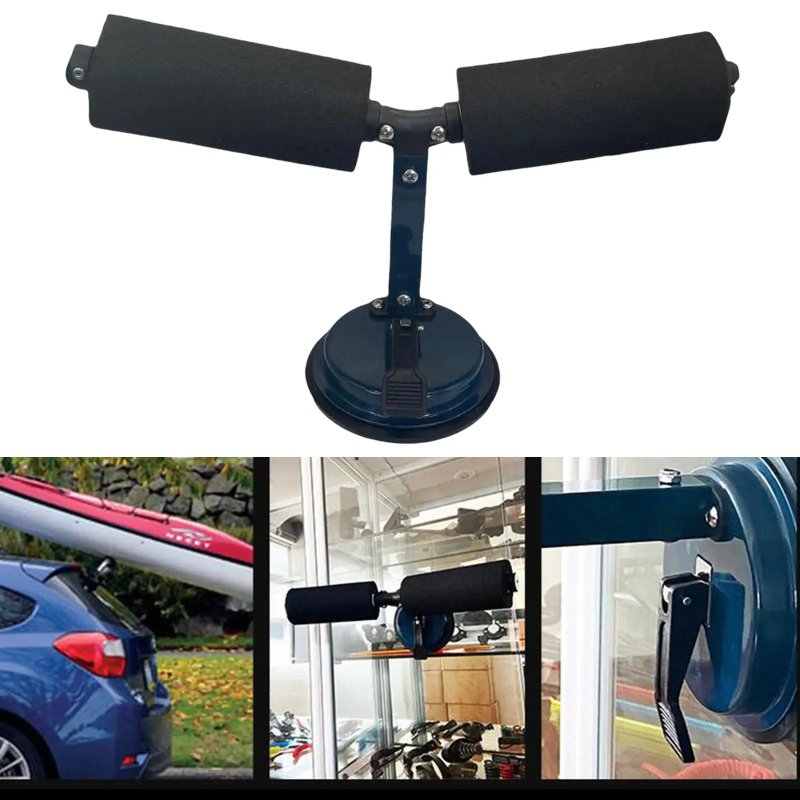 Linsition Rullo per kayak in lega di alluminio | Supporto per kayak per auto in lega di alluminio | Supporto per kayak con supporto a ventosa resistente