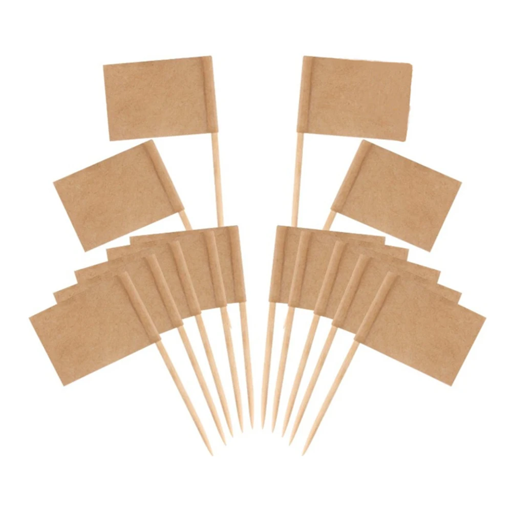

100Pcs Blank Toothpick Flags Cheese Markers Food Labels for Party Buffet Cheese Labels for Charcuterie Board Cocktail Picks