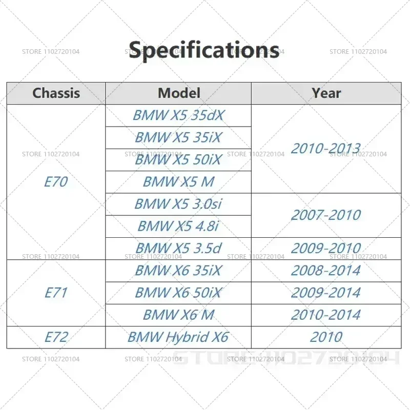 2007-2014 BMW X5 X6 (E70 E71) LCI Hyb 자동차 엔진 상부 구획 파티션 패널 51717169419 51717169420 51717169421