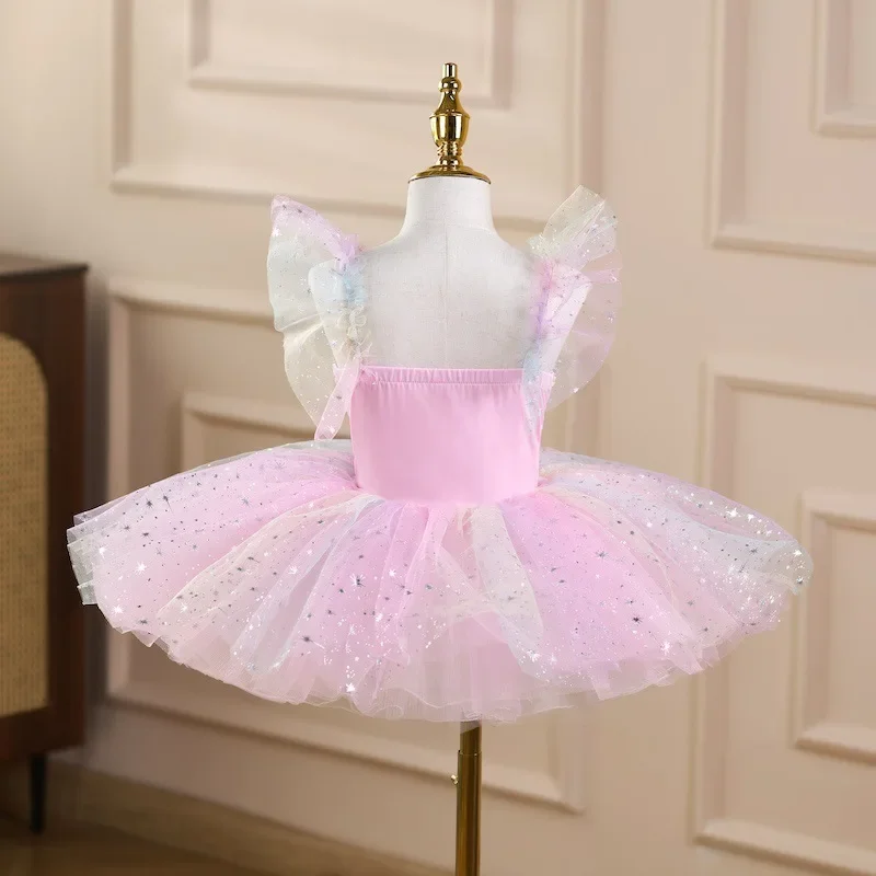 الصيف مرحلة حفلة بنات فساتين الباليه ثياب أزياء رقص راقصة الباليه الاطفال ملابس الأميرة الزي فتاة فستان توتو فيستدوس