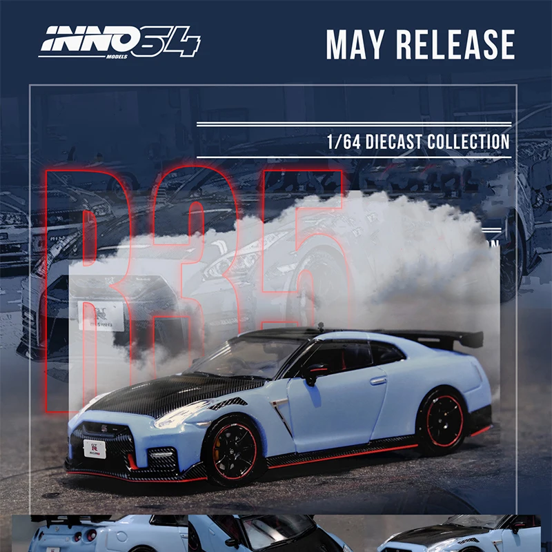 

INNO в наличии 1:64 GTR R35 Коллекционная модель автомобиля с литым давлением, миниатюрные игрушки
