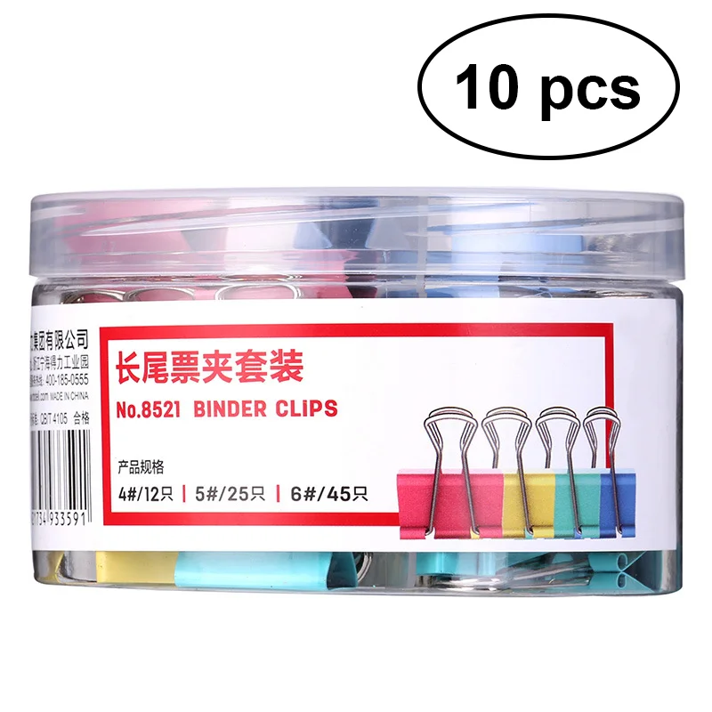 

82pcs Binder Clips File Paper Clip for Home School Office (Mixed Color)