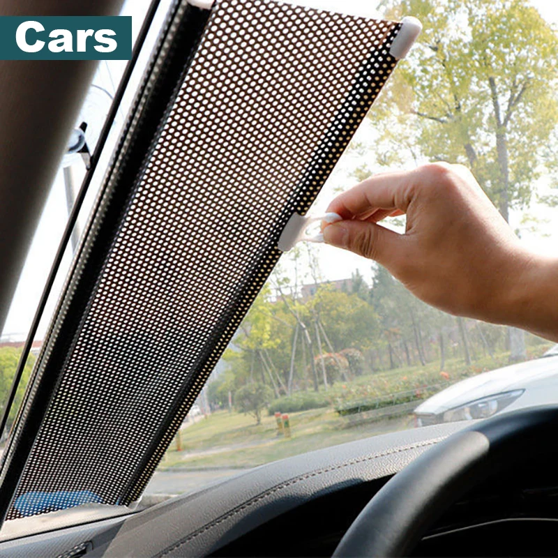 Roller Blinds Universal Roller Blinds Suction Cup Sunshade Blackout Curtain Car Bedroom Kitchen Office Window Sun-shading Curtains Nail-free