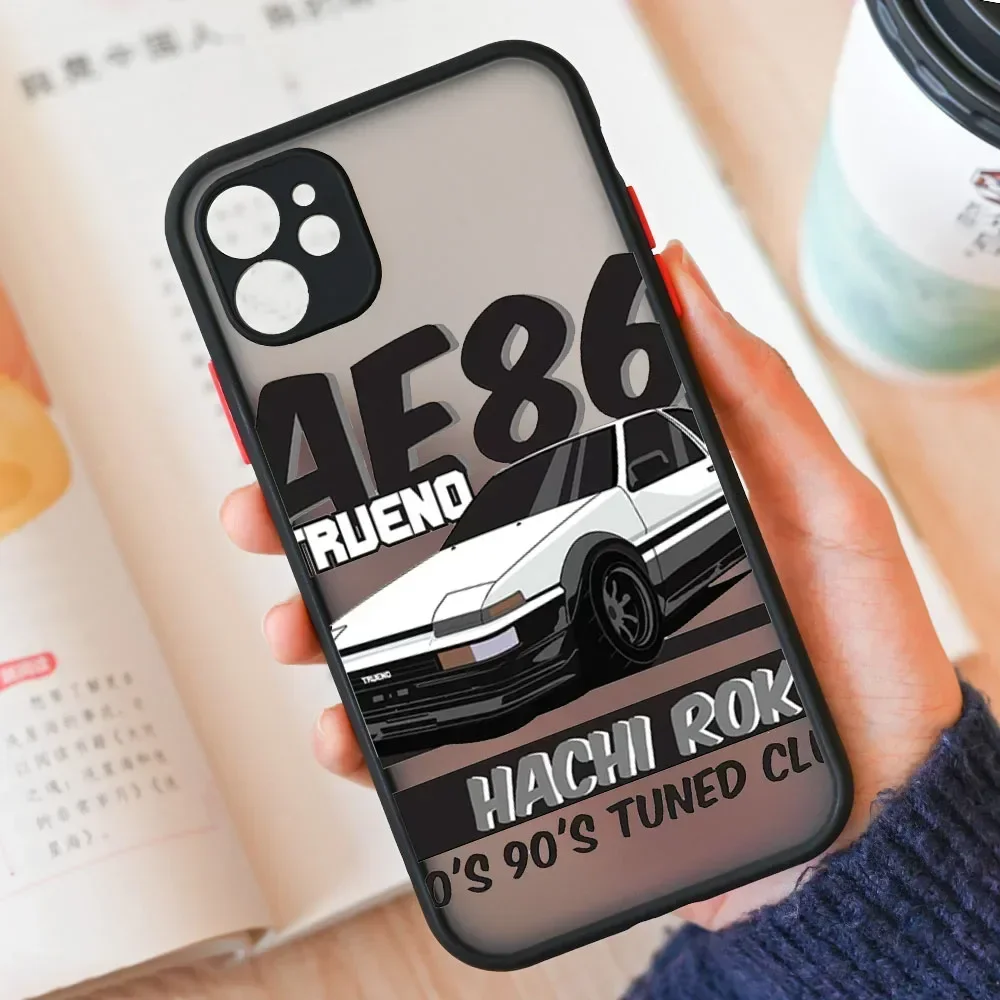 Japan Classic Comic Initial D JDM AE86 Transparent Phone Case - Hard Cover