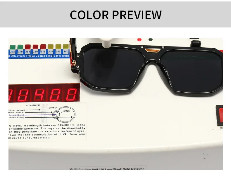 56478 Mode Männer Sonnenbrille Frauen 2023 Vintage Luxus Marke Designer Übergroßen Brillen Männlich Shades Uv400 Fahren Gläser – Detail 4