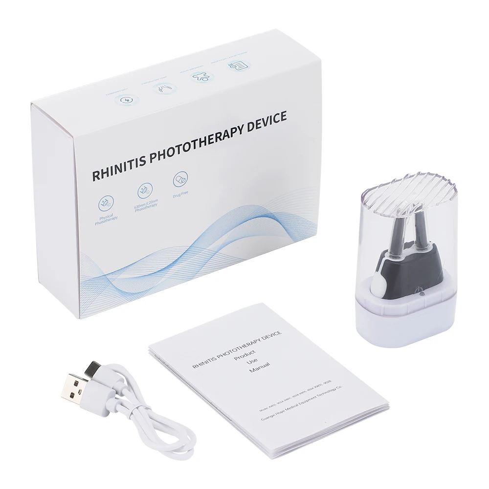 Nasal Laser Therapy Device Cordless Infrared Nasal Therapy Device Rhinitis Relief Tool Low Frequency Pulse Nose Massage for Improving Nasal Ventilation