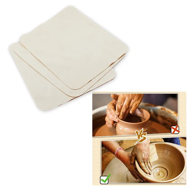 Pottery Clay Trimming Tools Clay Smoothing Pot Rim Soft Cloth Pottery Ceramics Molding Tool 10Pcs