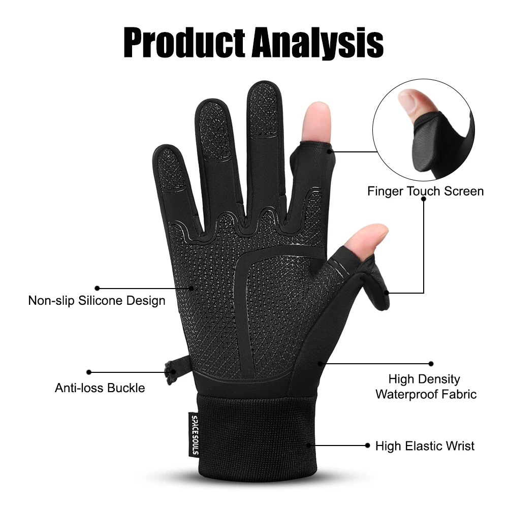 Winter Warm Gloves Men's Women's Windproof Waterproof Touch Screen Gloves Outdoor Fishing Running Cycling Skiing Gloves 4
