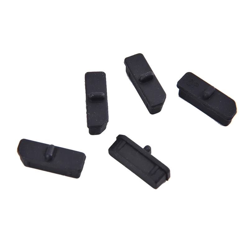 DisplayPort Dust Cover Set - 5-Pack Protective Rubber Caps