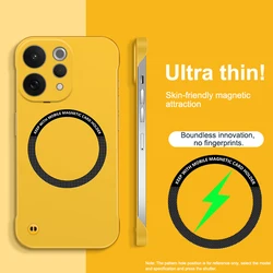 Luxe Ultra Dunne Magnetische Telefoonhoes met Randloos Frosted Anti-Slip Ontwerp