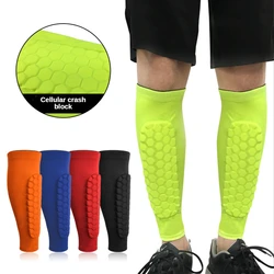 Soccer Shin Guards Outdoor Sport Honeycomb Anti-Collision Pads Protection Leg Guard Socks Shank Protector Protege Tibia Football