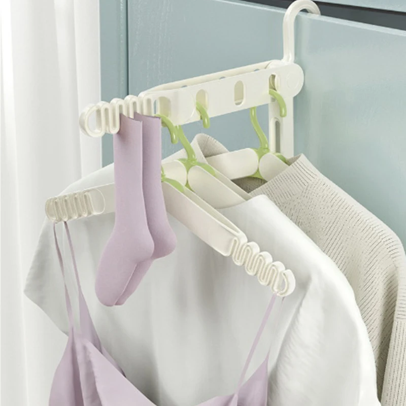 Foldable Drying Rack 5 Holes Travel Portable Clothes Hanging Hotel Indoor Drying Rack Hanging Clothes Hook Hanging Hole Rack 5