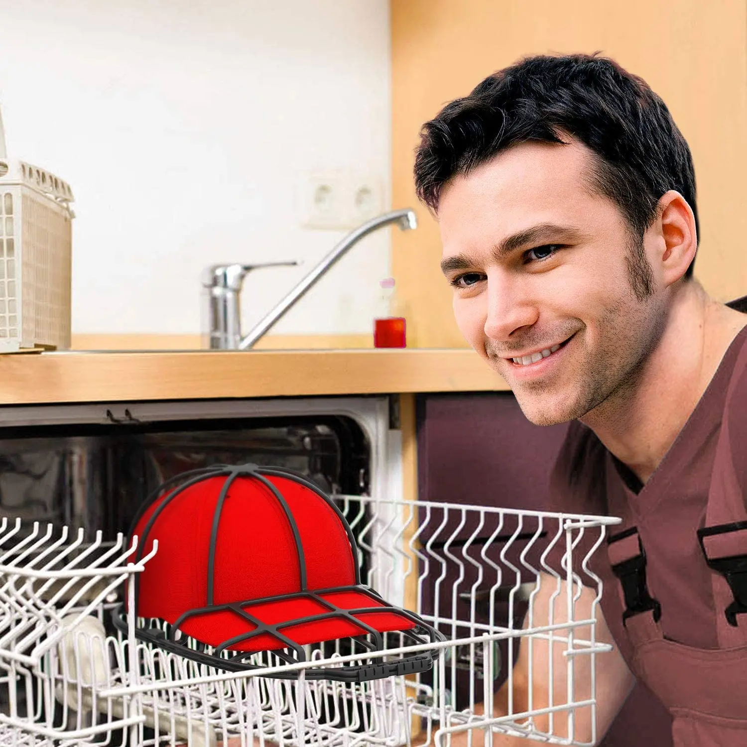 Double-deck Hat Cleaners-New Design Baseball Cap Washer, Fit for Adult/Kid's Hat Washer Frame/Washing Cage, Sha