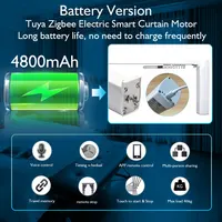 Tuya Battery Electric Curtain Motor Wired Free ZigBee Automatic Motorized Curtain Timing Smartlife App Remote for Google Home - Image 4