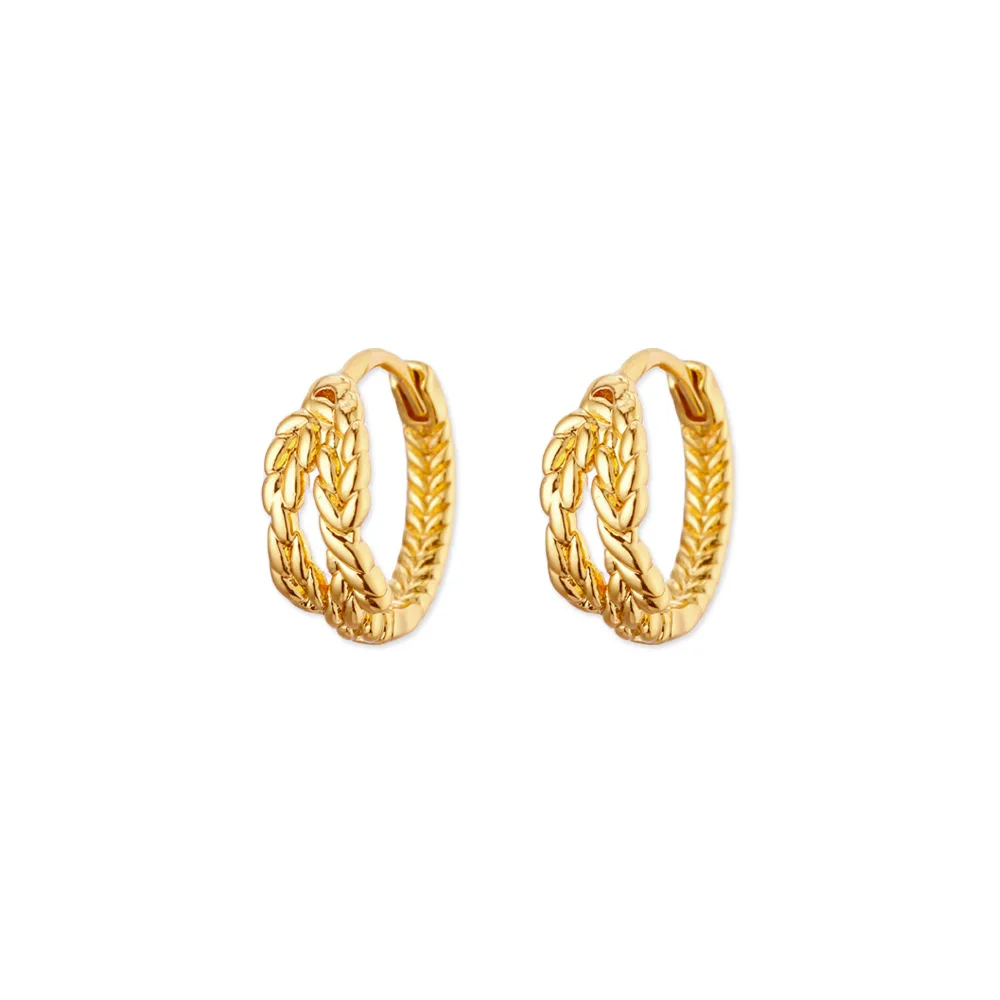 JEWELS BY LEONARDO Beauty's Norma 023530 - Colgante De Aro De Acero Inoxidable Dorado Con Elementos De Trébol Engastados Con Piedras De Zrkonia