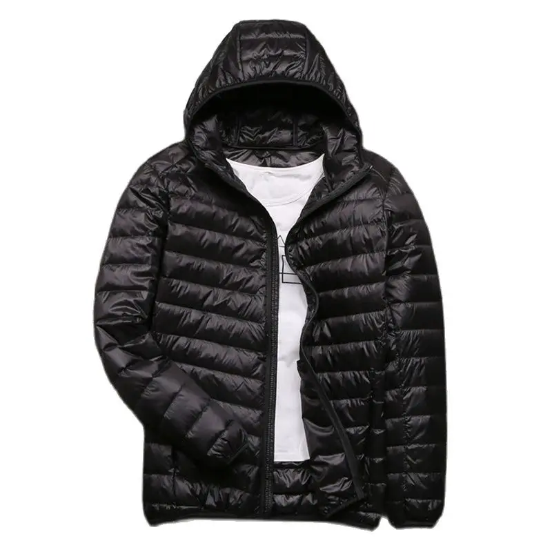 

Men Winter Duck Down Coat Ultra Light Hooded Jackets Male Portable Windproof Warm Parkas Men's Clothing Plus Size 5xl 6XL