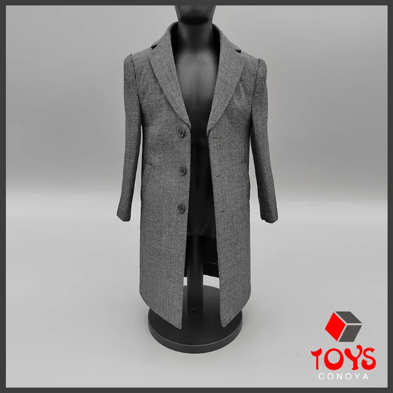 Toy Center 1/6 Scale Grey Suit Coat Windbreak Clothes Model Fit 12 Pollici Soldier Standard Muscle Action Figure Body