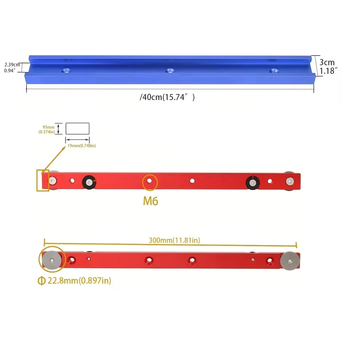 2pcs 30 Type T-track & Miter Bar Slider T-slot Connector Aluminum Alloy Woodworking Chute Rail DIY Carpentry Tools woodworking tools woodworking tool miter track jig woodworking miter gauge woodworking t track woodworking t track slider