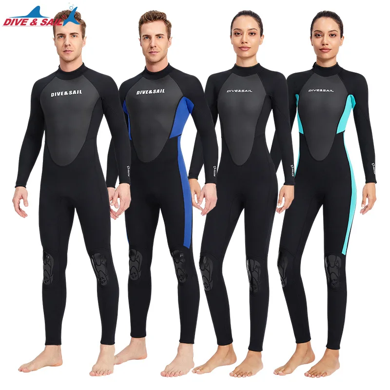 

3mm Neoprene Diving Suit Thickened Warm Diving Suit Men Snorkeling One-piece Surfing Suit For Women Wetsuit Surf