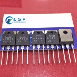 5Pairs(10PCS)/Lot New Original  2SA1491 A1491 + 2SC3855 C3855 TO-3P Silicon NPN + PNP Audio Amplifier Transistor