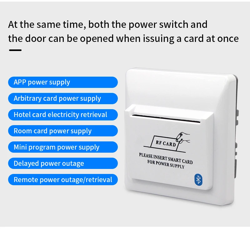 TTLOCK Bluetooth TTHotel Power Saver TTHotel Energy Saving Switch 13.56Mhz RFID