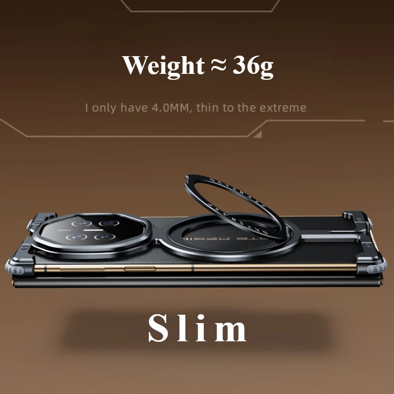 Oatsbasf 360° Rotatable Stand Magnetic Protective Phone Case - Aluminum Alloy Slim Design