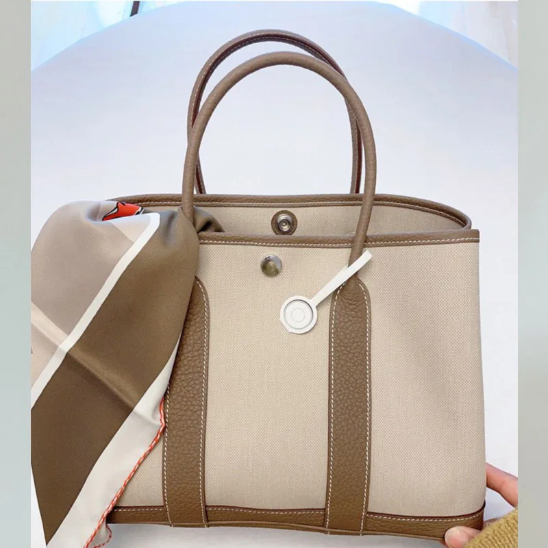 San Maries Geuine Leather Garden Party Tote Bag For Women Luxury Handbags  Women Designer Tote Famous Brand Shoulder Purse Bosla