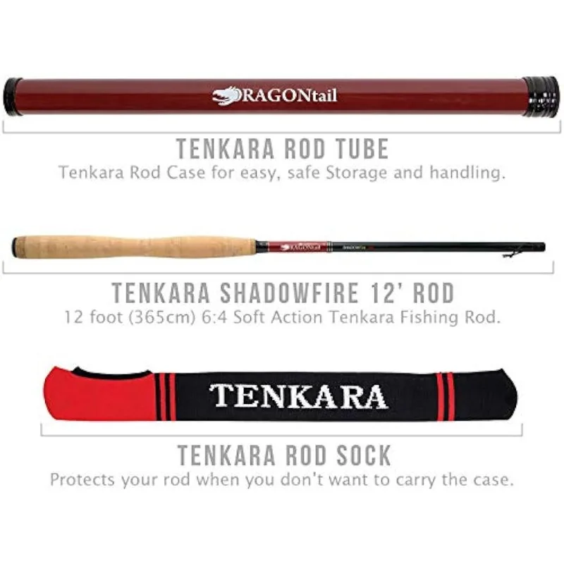 DRAGONtail Shadowfire 365 12' Tenkara Fly Fishing Rod - AliExpress