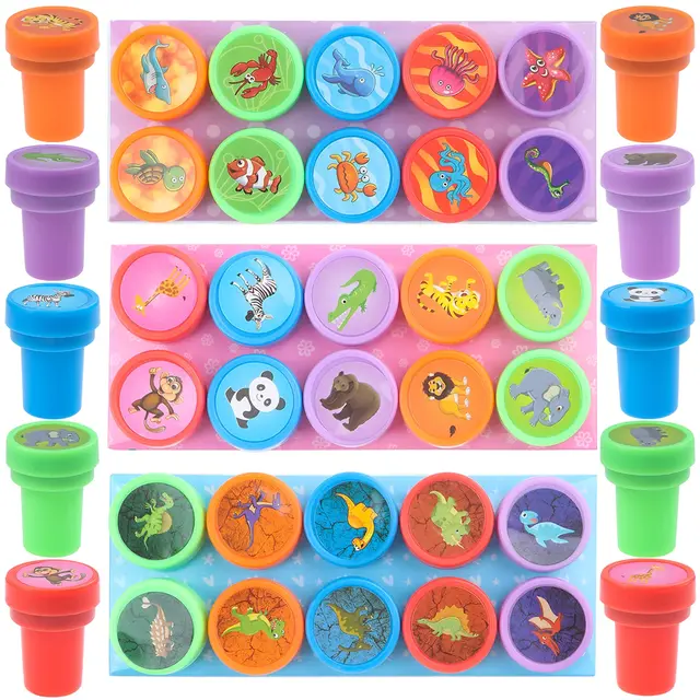 16Pcs/10pcs Assorted Stamps for Kids Stamp Toys for Party Favor, Teacher Stamps, Kids Treasure Box, Prize for Classroom 3