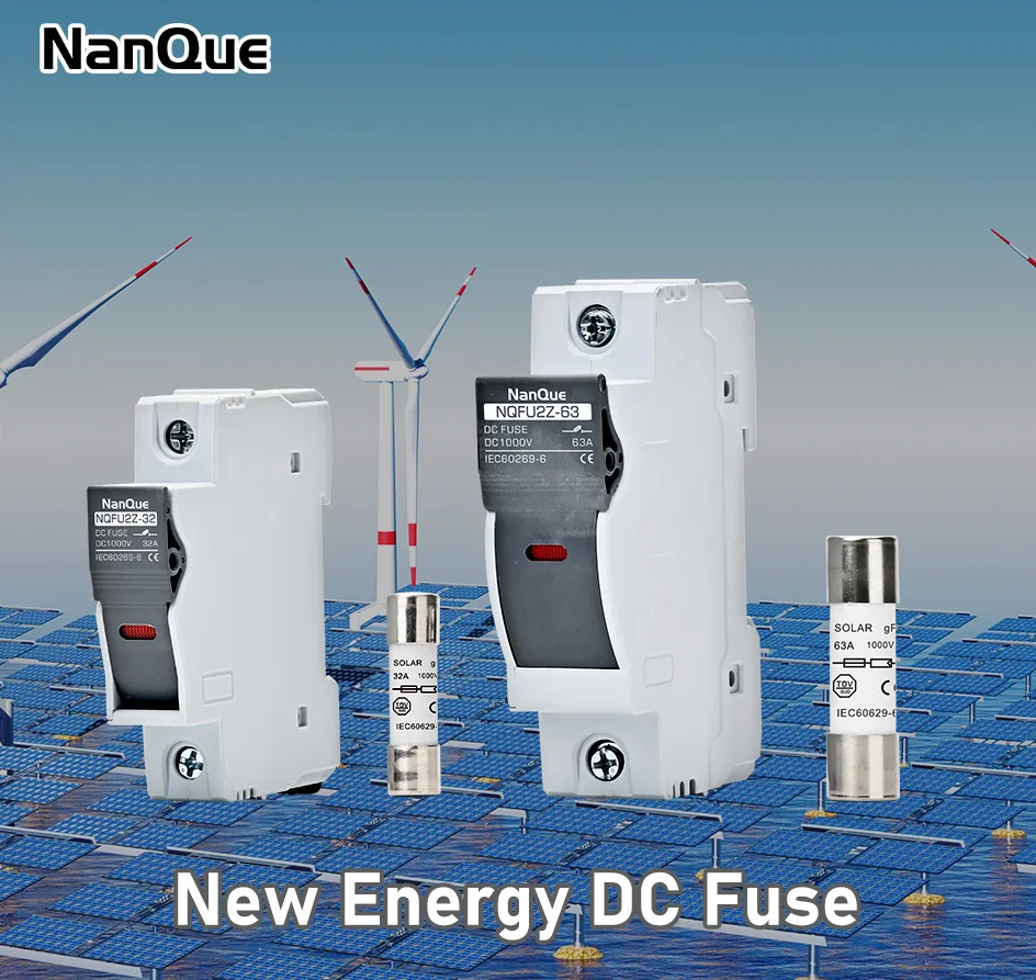 Neue Energie DC SICHERUNG 1000 V 500 V Mit Licht Photovoltaik Wind Generator Kurzschluss Schutz 25KA Schnell Breaker DIN Installation – Detail 1