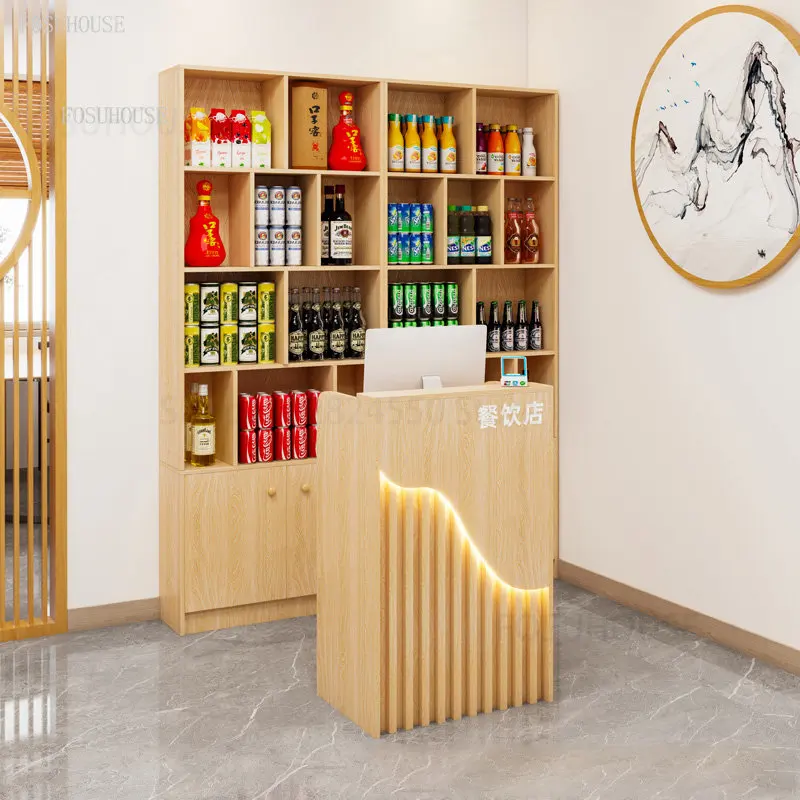 Modern Small Reception Desks Creative Restaurant Cashier Counter Small Barber Shop Beauty Salon Simple Cashier Counter Bar Table