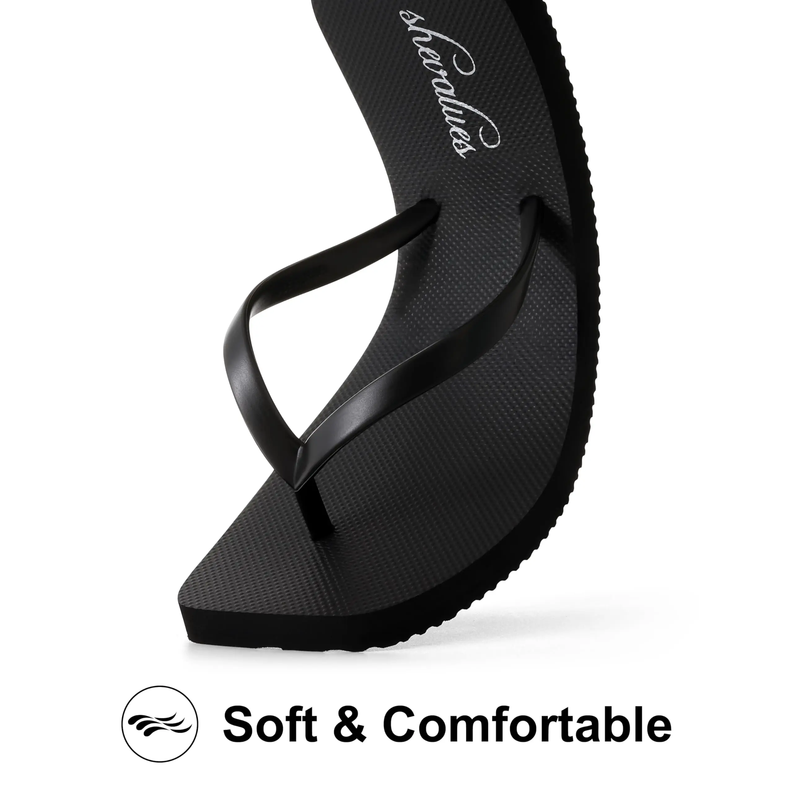 Comwarm Anti-Rutsch-Flip-Flops für Damen, leichte Slides, Gummi-Thong-Sommersandalen, langlebige, vielseitige Strandpantoffeln für Damen – Detail 13