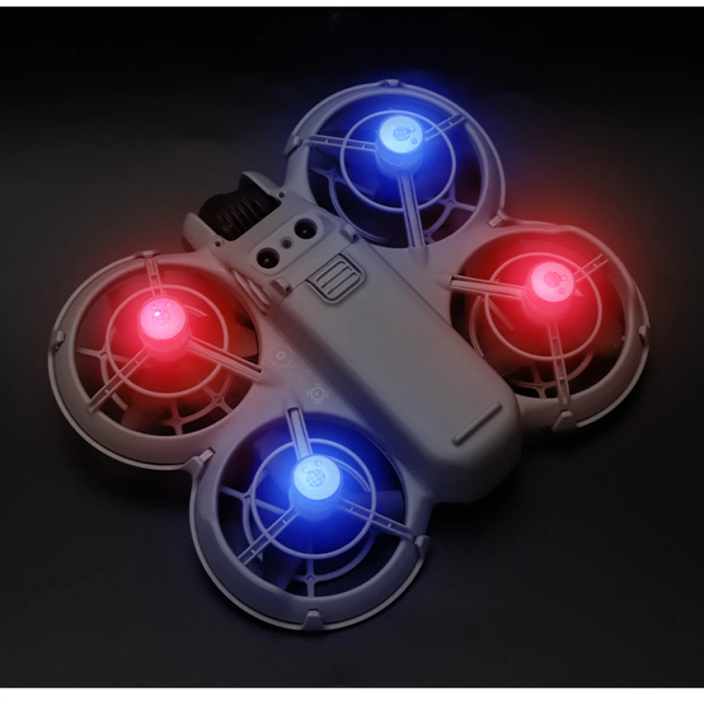 2/4PCS Drone Red&Blue LED Sticker Kits Night Flight Navigation Warning Light Mini Flash Signal Light for DJI NEO Accessories