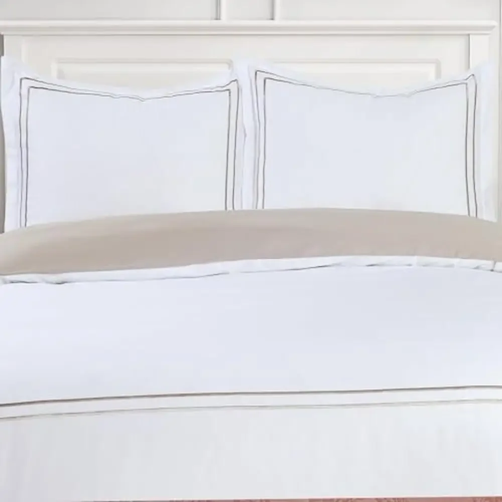 6-Piece Cotton Sateen Queen Size Duvet Bedding Set with Premium Quality 400TC Flora Hotel Collection Breathable Cozy and Luxury
