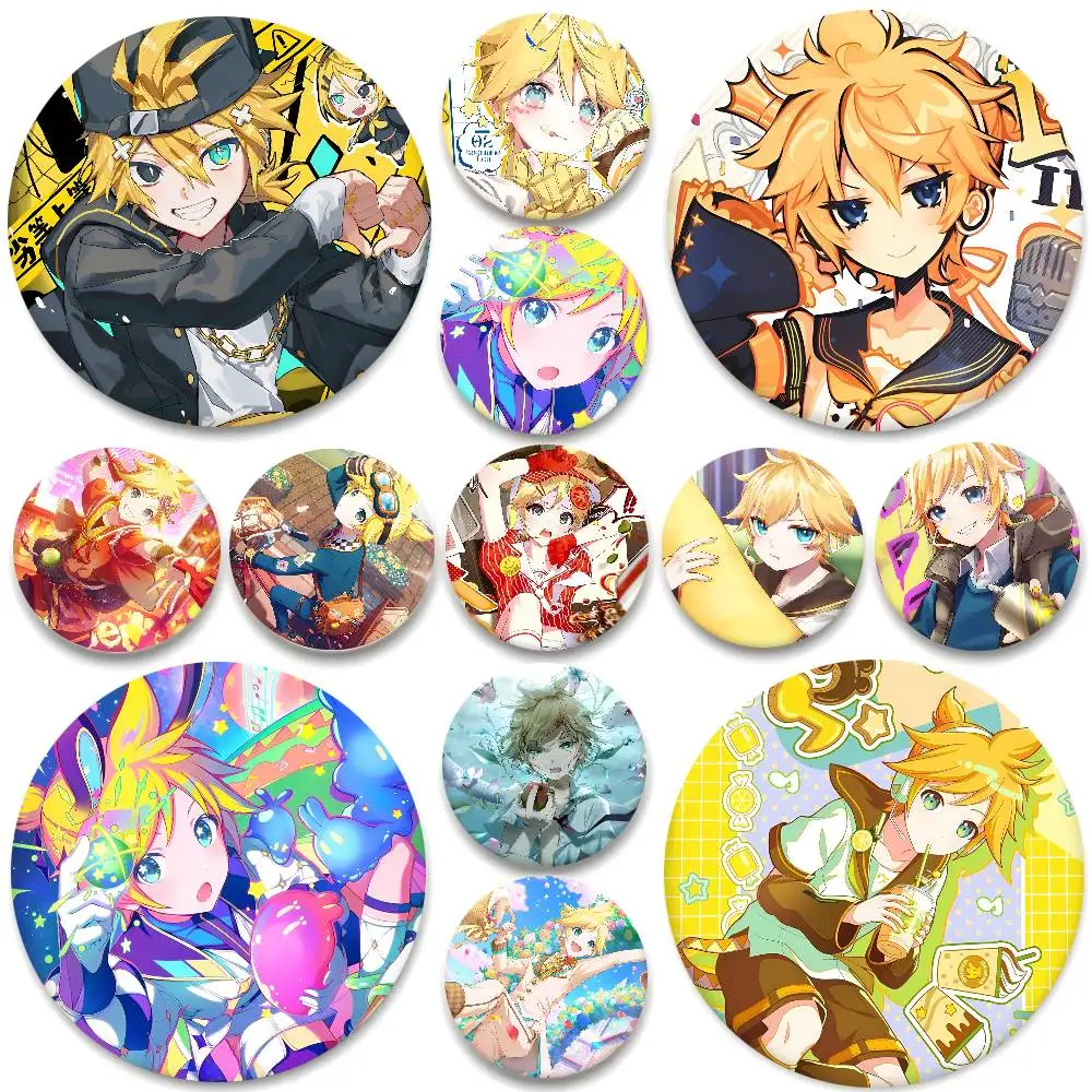 Set De 16 Badges Project Sekai – Kagamine Rin & Len – Épingles En Alliage 58mm Pour Sac Et Collection
