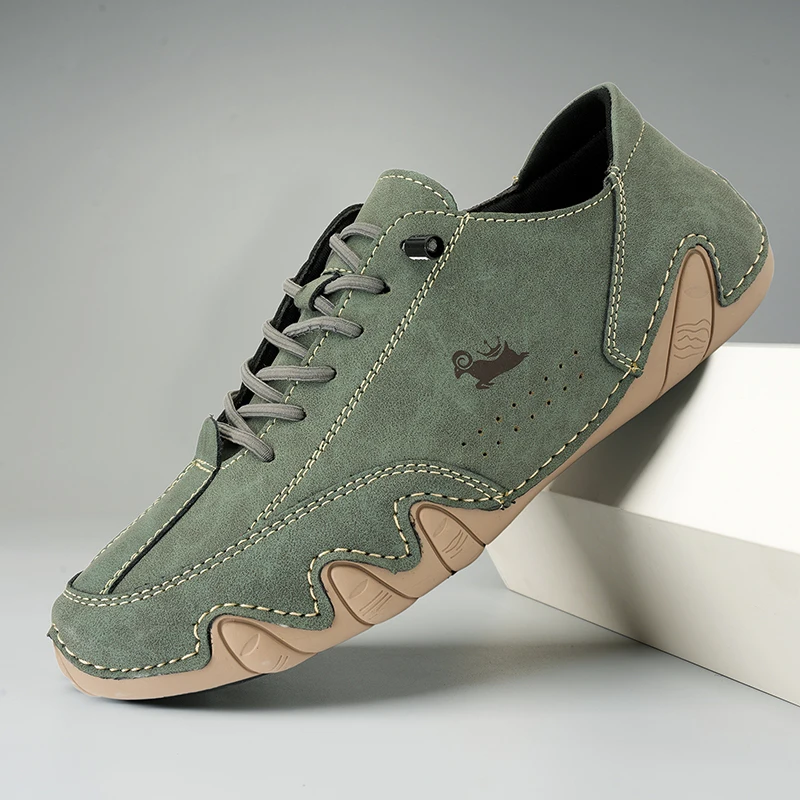 Men Sneaker Shoes Luxury Designer Leather Loafer Walking Sports Shoes Comfortable Ankle Boots High Quality Motorcycle Shoes 2023