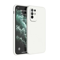 Luxurious Liquid Silicone Soft Case with Camera Protection - Shockproof, Thin, and Classic Design Cover for OPPO A94 5G (White)