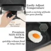 Electric Skillet Nonstick Extra Deep, with Glass Vented Lid 3
