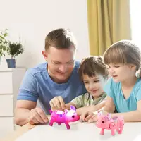 Walking Pig Toy Interactive Pig Pet Toy Animated Gift For Boys And Girls Toddler Twitch Nose Tail Walking Children Birthday Gift 2