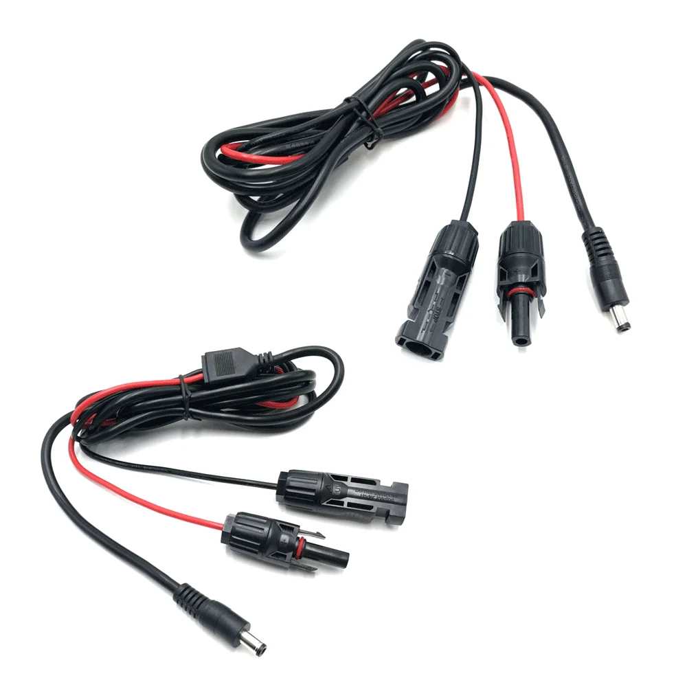 Solar Panel Connector Cable DC5521 DC55 to Solar Connector PV Panel Sealing Joint to DC5.5mm Plug 1.5m Cable for Energy Storage Battery Wiring Solar System