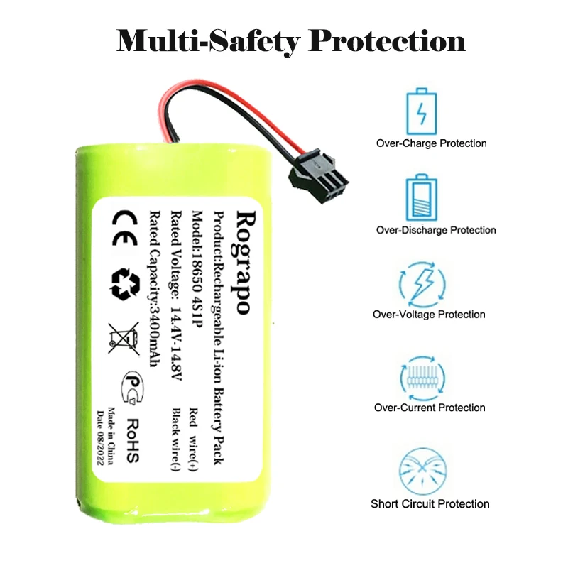 Bateria Robótica para Vida Okp Aspirador de pó Robô 3400mah C465-j14s1p k2 K3p k4 k5 k7 4in 66 Novo - Image 5