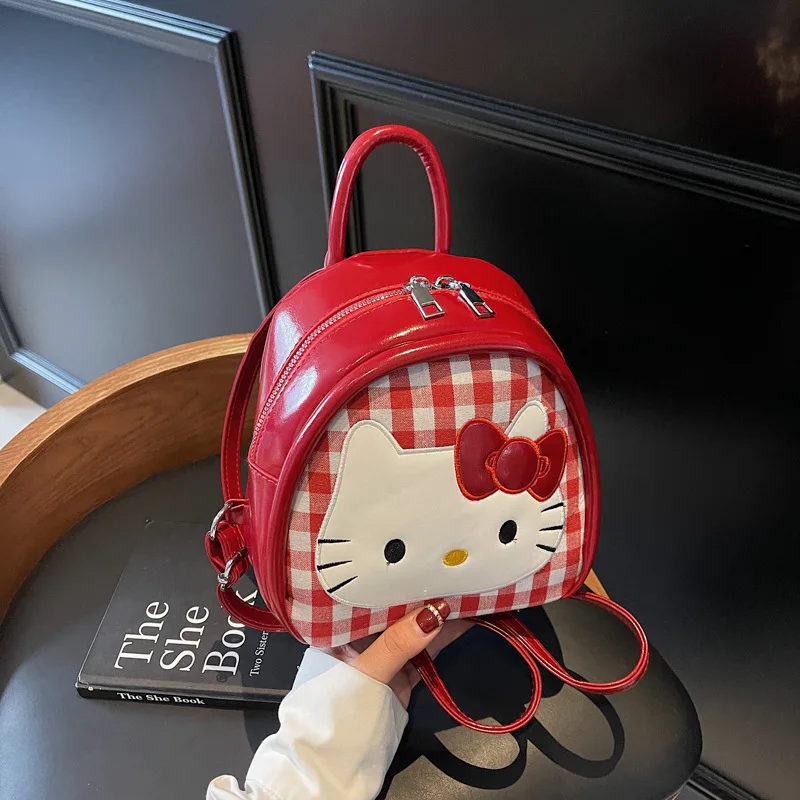 2025 Nuovo stile Kitty Mini borsa a tracolla Borsa da donna Alla moda Carino Versatile Borsa a doppia tracolla Design del fumetto di fascia alta 3