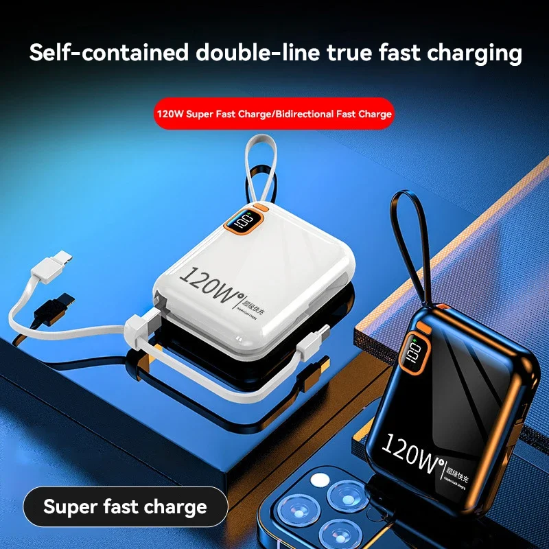 Power Bank Xiaomi 50000mAh 120W Portable Two-way Fast Charging For iPhone Samsung