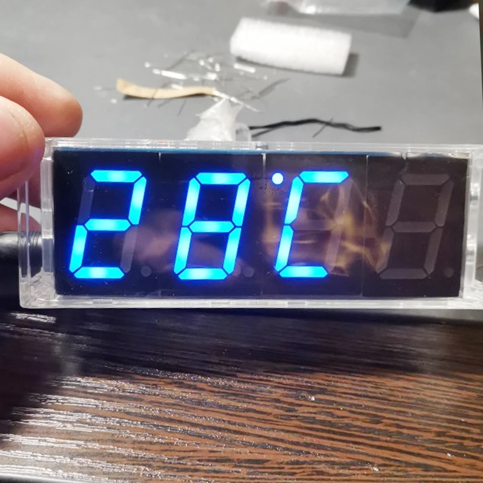 Sveglia Digitale LCD Con Funzione Snooze, Calendario E Termometro – Orologio Da Tavolo A Batteria, Illuminazione A Sensore