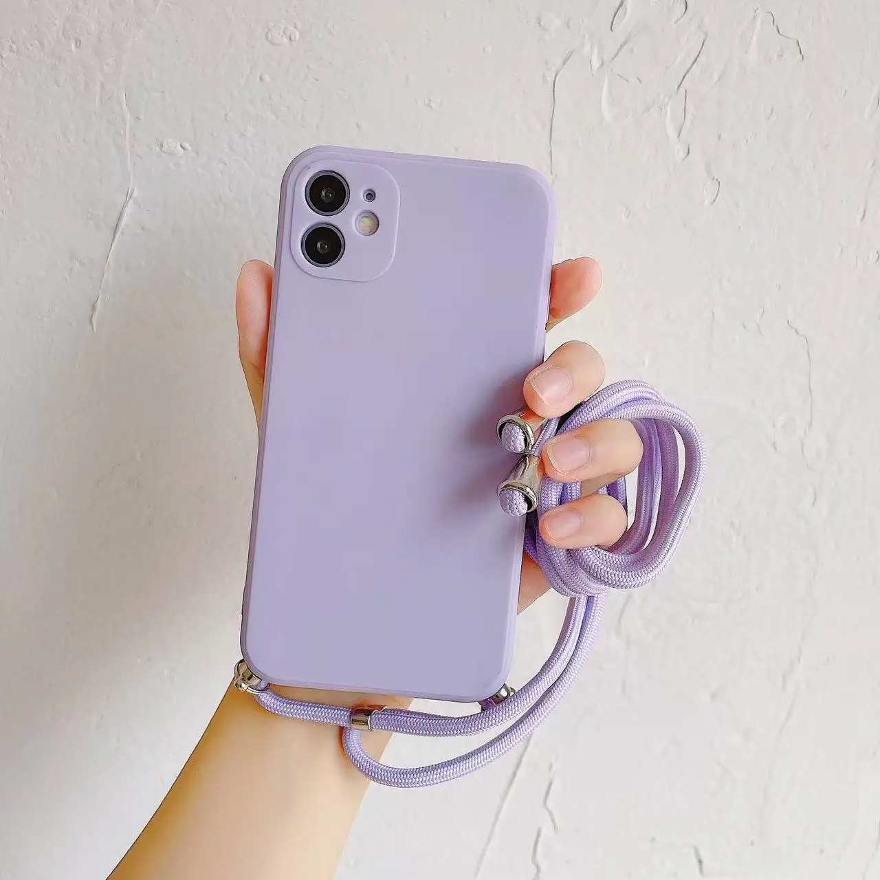 Enhanced Shockproof Crossbody Phone Case with Lanyard Strap and Necklace Design