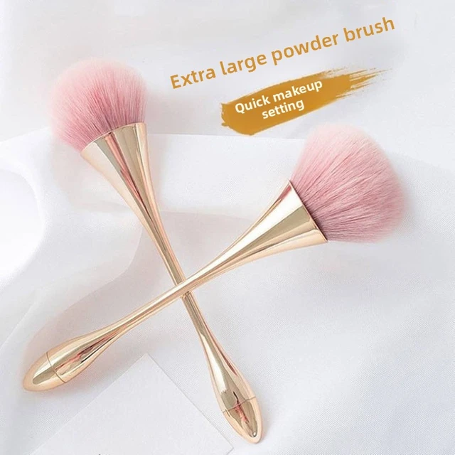 Rose Gold Professional Makeup Brush Set Large Soft Hair Powder Blush Contour Brush Non Shedding Loose Powder Face Cosmetic Tool