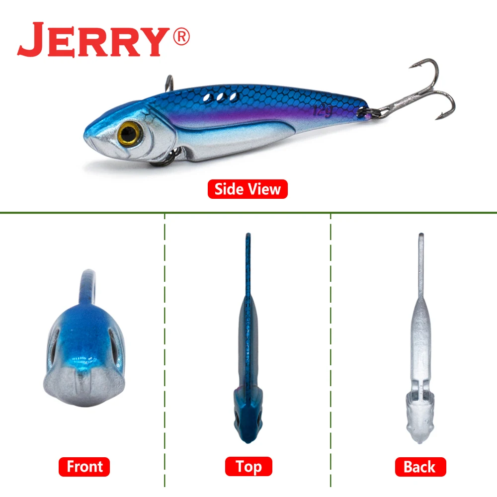 Jerry Ryuga 7g/10g/12g/14/g18g Metal VIB Lure Pencil Balancer Spoon  Hard Baid Jig Painting Fishing